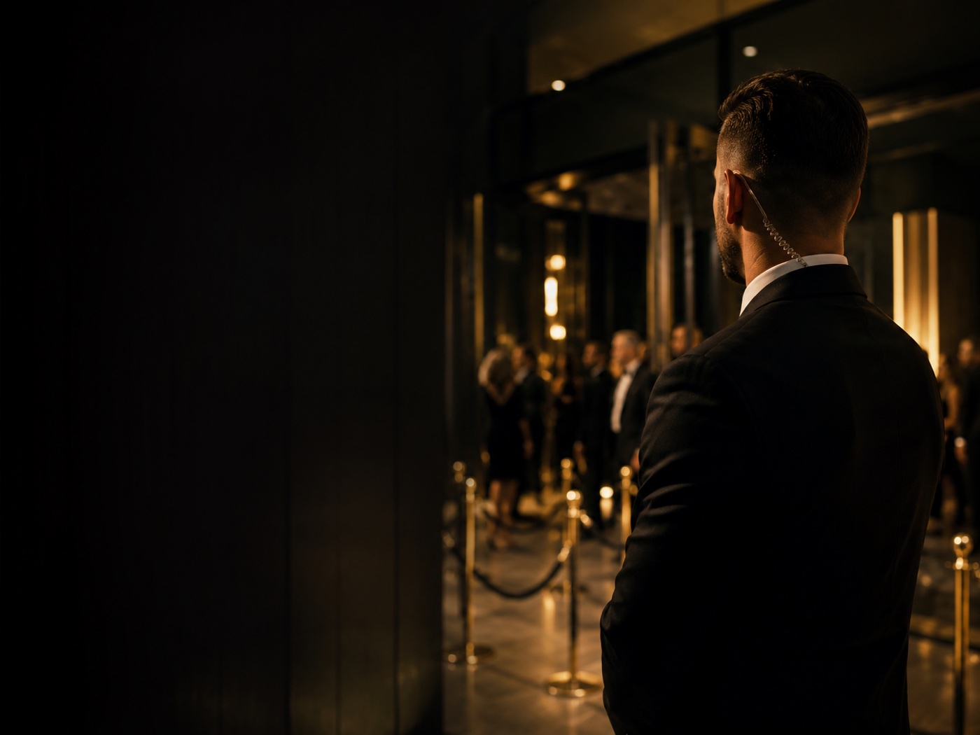 Serviciu profesionist de securitate la un eveniment